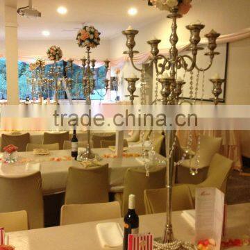 Tall Wedding Candelabra With Flower Bowl, 9 Arms Candelabra, 9 Arms Floor Candelabra