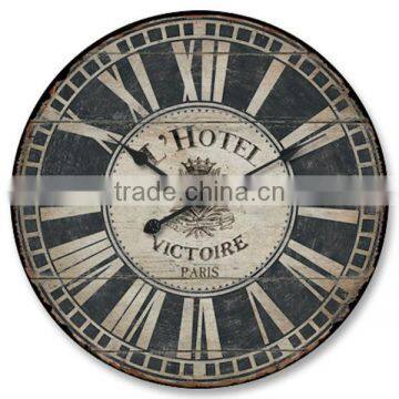 Cheap Antique Wooden Wall Clocks MDF Wall Clocks Minhou Wooden Clock Wholesale