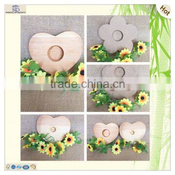 Natures Variety Storage Hole Flower Heart Wooden Ornaments