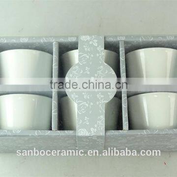 6 Pcs White Ceramic Cup With Gift Box.wholesale Porcelain Cup photo-2