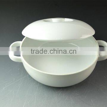 Cheap Hot Sale White Porcelain Soup Tureen With Ceramics Lid photo-2