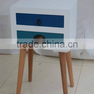 UEnjoy Shabby Chic Pair of Bedside Table Unit Wooden Cabinet 2 Drawers Nightstand Bedroom photo-5