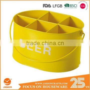 Metal Beer Holder Wine Basket Drink Tub Oval Bucket