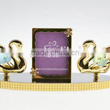 Swarovski Crystals Twin Swan Photo Frame Wedding Gfits for Guests photo-2