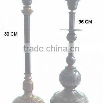 brass lamps with patina finish plain and fluted spheres