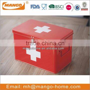 Retro Household Metal First Aid Pharmacy Medicine Box