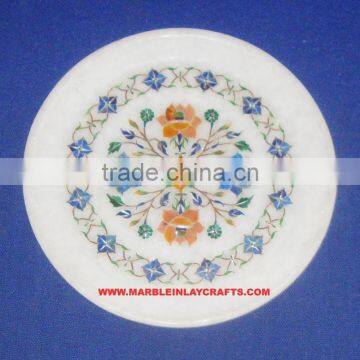 Inlay Marble Plate, Marble Round Plate