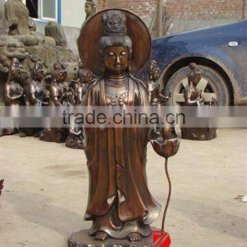 bronze buddha statue kwan yin sculpture