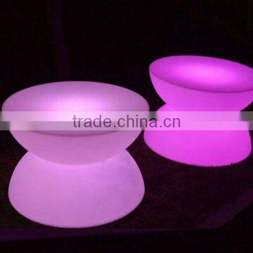 Commercial LED Patio Furniture Plastic Illuminated Bar Table with IP68 for Outdoor Use