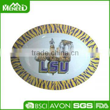 Food guaranteed tiger printing oval lingt candy plate