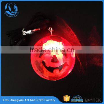 halloween creative pumpkin flash led luminous shining necklace