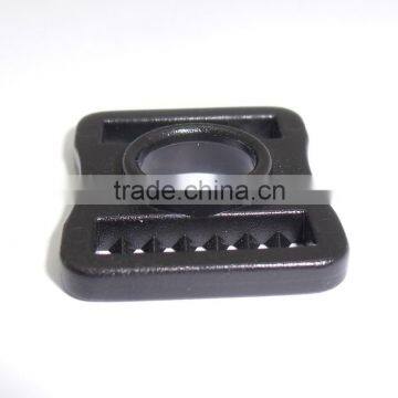 5/8" Chin Strap Buckle, Plastic Adjustable Buckle With Teeth, Plastic Adjustable Loop With Teeth in Black photo-3