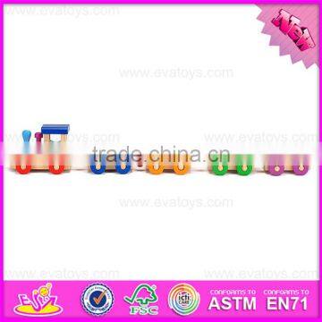 2016 Hot Sale Baby Wooden Educational Train Toy, Top Fashion Kids Wooden Educational Train Toy W05C071 photo-3