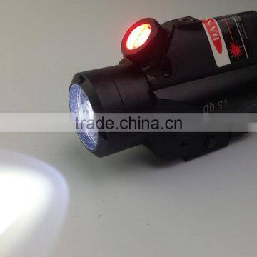 Erains TAC Optics Tactical Compact Pistol Weapon 225 Lumens Q5 LED Flashlight With 45 Degree 25 Lumens Red LED Light /Torch photo-2