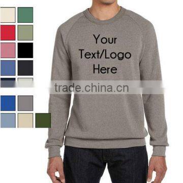 latest style man shirt custom Crewneck Raglan Sleeve Sweatshirt pullover custom logo