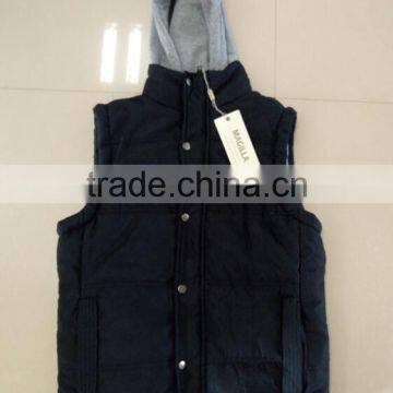 Fleece hoodies men waistcoats winter vest