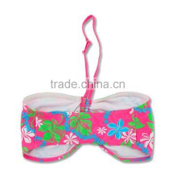 2017 Baby Girls Bandeau Printing Bikini Sexy Swimwear photo-2