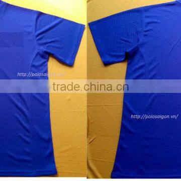 mens 100% polyester dry fit breathable mesh performance running t shirts ,custom made blue printed design sports running tee