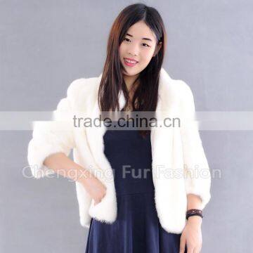 CX-G-A-69 Genuine Mink Fur Jackets For Ladies