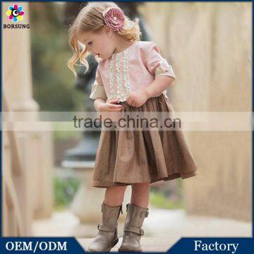 Thanksgiving Giggle Moon Remake Outfits Children Cotton Frock Designs For Cutting Girls Boutique Clothing Party Dress