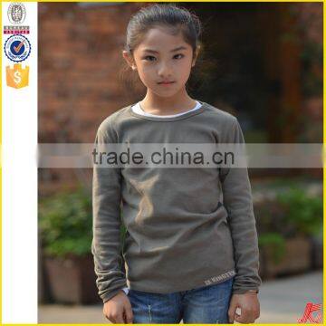 yarn dyed new style cotton girls blank t shirt softextile