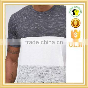 Long Line t Shirt Bamboo Splice Design T-shirts Slim Fit Blank T-shirt photo-3