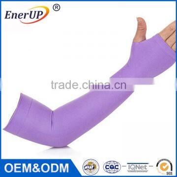 China Made Spandex Custom Nylon Compression Sports Cooling Arm Sleeves Cover UV Sun Protection photo-3