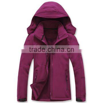 wholesale woman winterproof waterproof softshell jackets with sport design