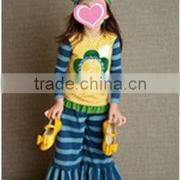 Persnickety Girls Long Sleeve Giggle Moon Remake Baby Girls Outfits Ruffle Pants Western Girl Autumn and Winter Clothing Sets photo-2