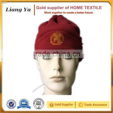 men folded-up polyester polar fleece winter beanie hat wholesale