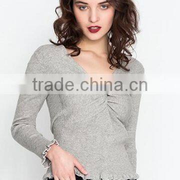 Wholesale Clothing Fashion Autumn Knitting Latest Design Woman Sweater for Lady photo-4