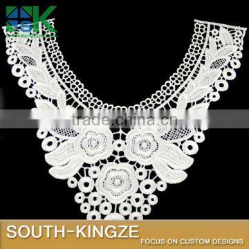 collar White Polyester Venise Lace Craft Sewing Neckline Collar Applique Trims lace fabric