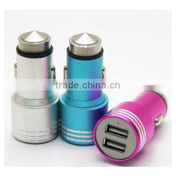 High Quality Aluminum Alloy Dual Usb Car Charger photo-2