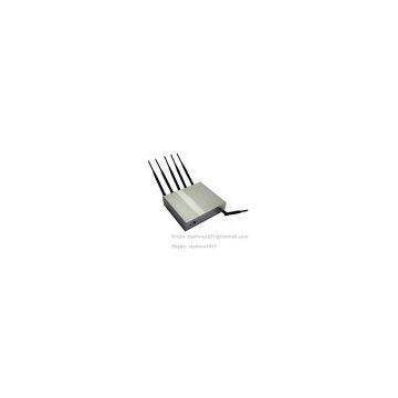 6 channels 15W high power UHF VHF GPS GSM 3G jammer blocker shield isolator GSM 3G UHF VHF,50m with IR remote control car charger