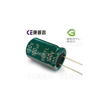 Beryl brand Aluminum Electrolytic Capacitor 100V 100UF