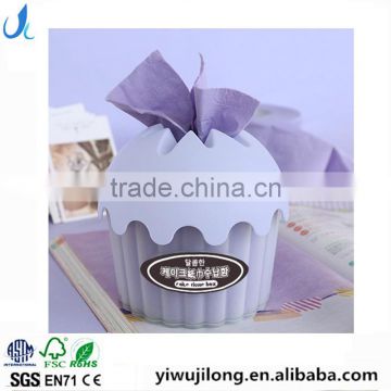 creative small mini cake shaped plastic tissue paper box holder