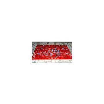 Power Amplifier Double sided PCB Board OSP finish , Red solder mask white silkscreen