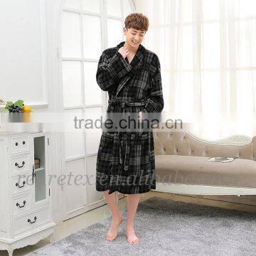 Men fashion fleece bathrobe and pajama, men's nightgown