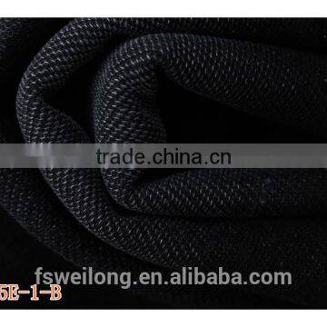 M0045E-1-B 2016 Popuplar Sulfur Black Double Layer Fake Knitted Denim Fabric for Men Jeans photo-6