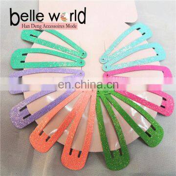 Pure Color Glitter Snap Hair Clips