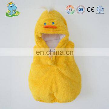 Super soft yellow duck organic cotton baby winter clothes