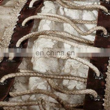 Steampunk Elastic Mesh Assymetrical Long Gown Evening Dress Q-291 photo-6