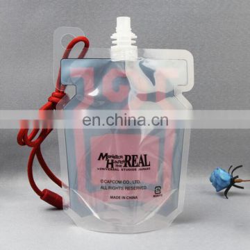 High Quality Stand-Up Clear Liquid Spout Pouch/Water Bag