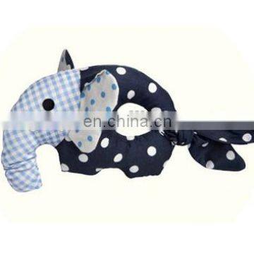 2015 new design Safety fabric blue elepant hand rattle toys for baby