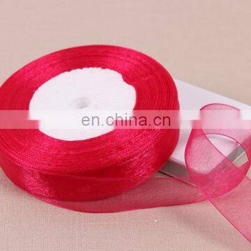 2015 Bulk Wholesale Pertty Organza Red Velvet Ribbon