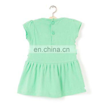 Boat Applique Green Frock for Kids photo-2