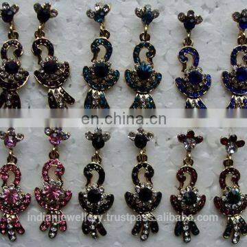 Antique Rhinestone Earrings Exporter, Rhinestone Earring Manufacturer photo-4