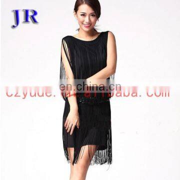 Competition Fringe Latin Dance Costume Dress L-7002# photo-3