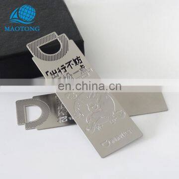 2017 Factory direct sale cheap custom logo metal stainless steel bookmarks