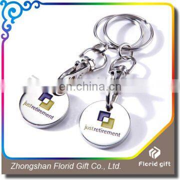 New Promotional Gift Custom Production metal custom trolley token coin keychain